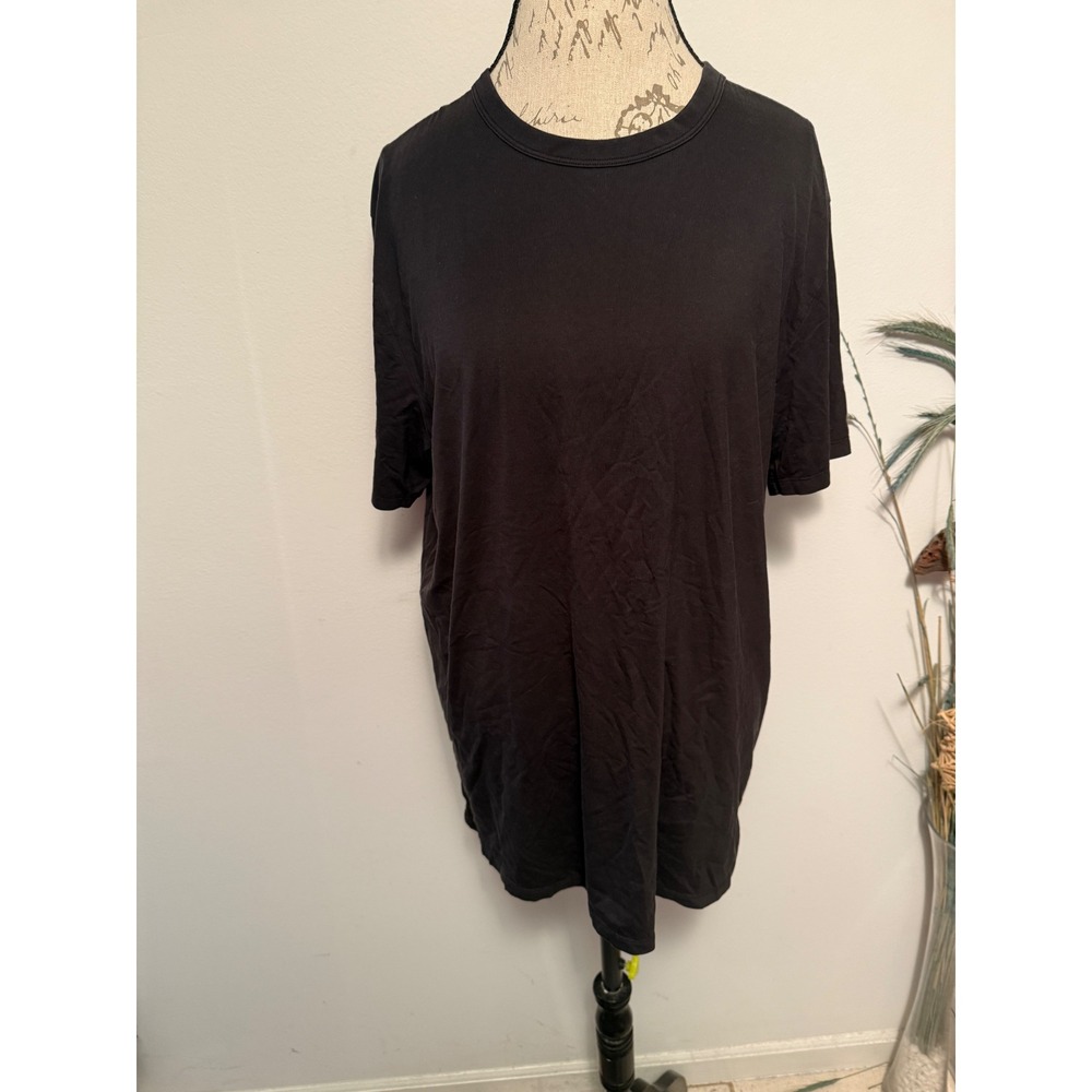 Lululemon Black Short Sleeve Crew Neck T Shirt Athleisure Casual Top Men's L